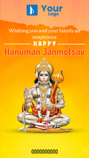 Hanuman Janmotsav Instagram Post event poster
