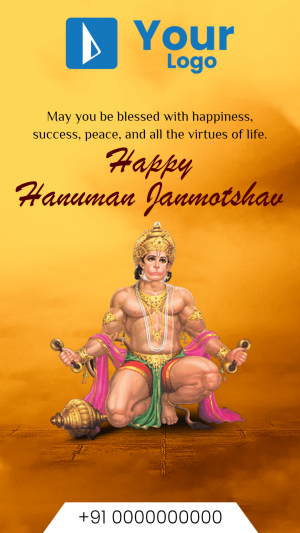 Hanuman Janmotsav Instagram Post post