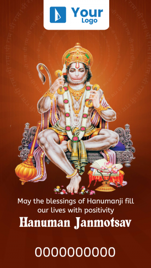 Hanuman Janmotsav Instagram Post marketing poster