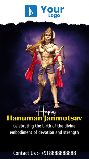 Hanuman Janmotsav Instagram Post poster