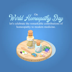 World Homeopathy Day advertisement banner