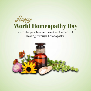 World Homeopathy Day marketing poster