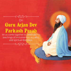 Arjan Gurpurab of Guru Arjan Dev ji banner