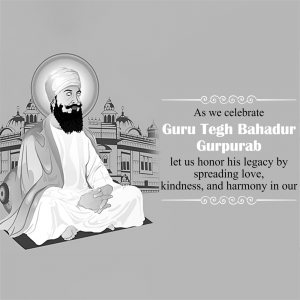 Guru tegh bahadur ji parkash purab poster