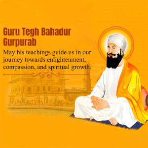 Guru tegh bahadur ji parkash purab event poster