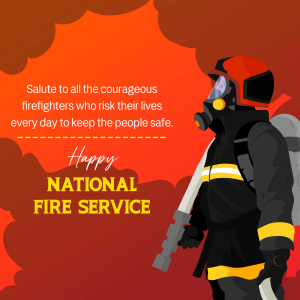 National Fire Service Day advertisement banner