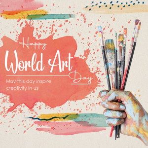 World Art Day advertisement banner