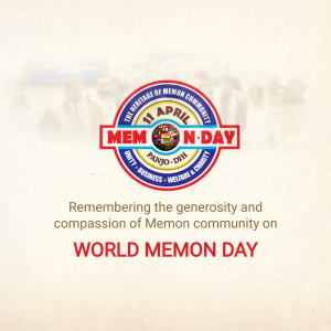 World Memon Day event poster