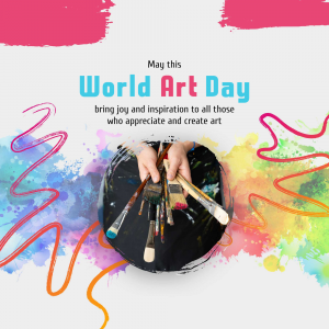 World Art Day greeting image