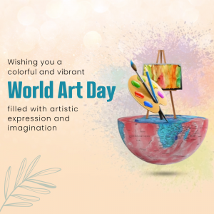 World Art Day marketing flyer