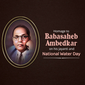 B. R. Ambedkar Jayanti / National Water Day marketing poster