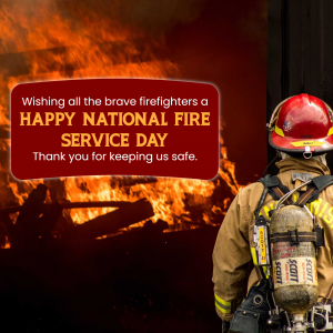 National Fire Service Day marketing flyer