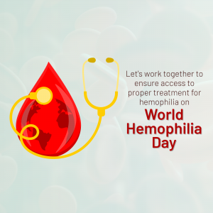 World Hemophilia Day marketing flyer