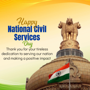 National Civil Services Day whatsapp status poster