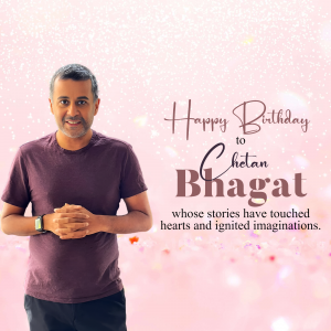 Chetan Bhagat Birthday event advertisement