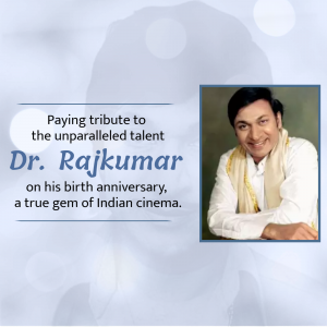 Dr. Rajkumar Birth Anniversary Instagram Post