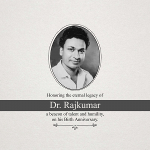 Dr. Rajkumar Birth Anniversary poster Maker