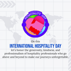 International Hospitality Day whatsapp status poster