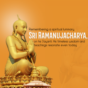 Sri Ramanuja Acharya Jayanti flyer