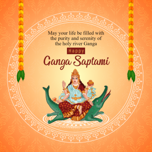 Ganga Saptami marketing flyer