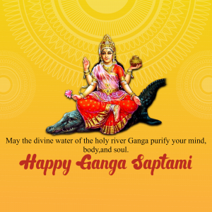 Ganga Saptami whatsapp status poster