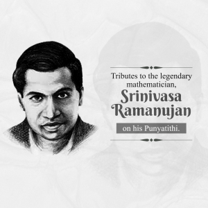 Srinivasa Ramanujan Punyatithi poster Maker