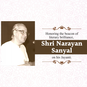 Narayan Sanyal Jayanti poster Maker