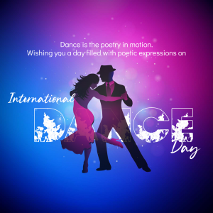 International Dance Day whatsapp status poster