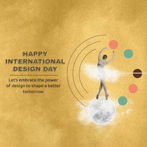 International Design Day whatsapp status poster