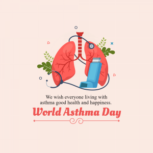 World Asthma Day whatsapp status poster