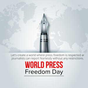 World Press Freedom Day marketing flyer