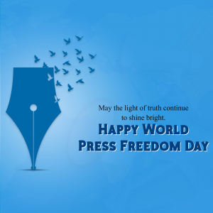 World Press Freedom Day whatsapp status poster