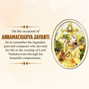 Annamacharya Jayanti Facebook Poster