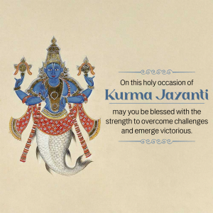 Kurma Jayanti marketing flyer