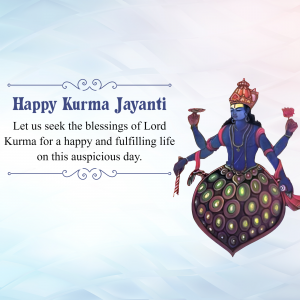 Kurma Jayanti whatsapp status poster