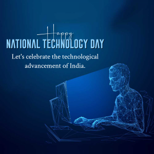 National Technology Day whatsapp status poster