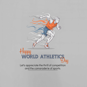World Athletics Day whatsapp status poster