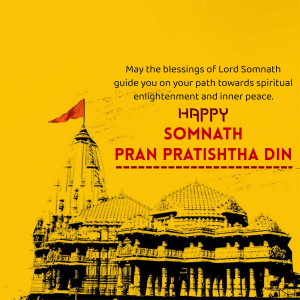 Somnath Pran Pratishtha Din ad post