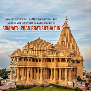 Somnath Pran Pratishtha Din creative image