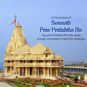 Somnath Pran Pratishtha Din Facebook Poster