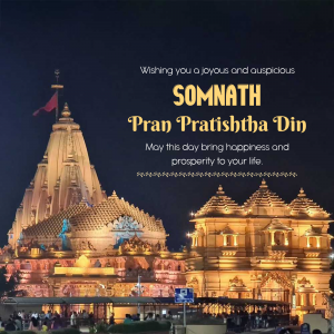 Somnath Pran Pratishtha Din Instagram Post