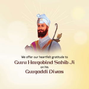 Guru Hargobind Sahib Gurgaddi Diwas graphic