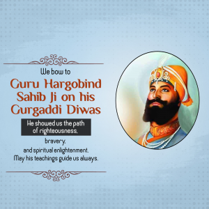 Guru Hargobind Sahib Gurgaddi Diwas Instagram Post