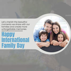 International Day of Families whatsapp status poster