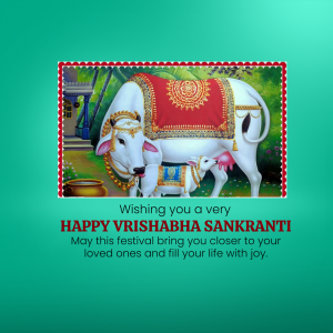 Vrishabha Sankranti creative image