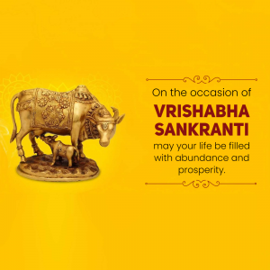 Vrishabha Sankranti whatsapp status poster