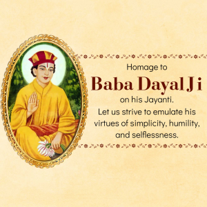 Baba Dayal ji Jayanti flyer