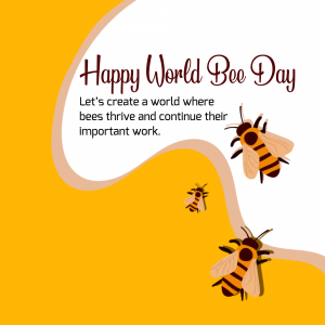 World Bee Day whatsapp status poster