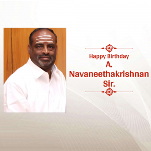 A. Navaneethakrishnan Birthday event poster