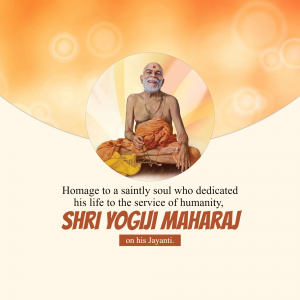 Yogiji Maharaj Jayanti marketing poster